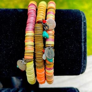 Set of 3 Chan Luu disc bracelets